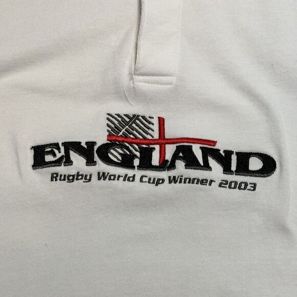England Rugby Shirt Jersey Polo Line 7 IRB World Cup 2003 Mens Size Large Vtg - Picture 4 of 10